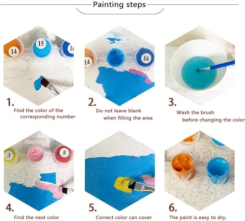 ldazao Starry Sky Paint By Numbers Kit for Adults Beginner Prince Castle Adult Paint By Number Kits On Canvas Adults' Paint-By-Number DIY Oil Painting Kits for Gift Wall Decor 16x20 Inch - color: SZ0028