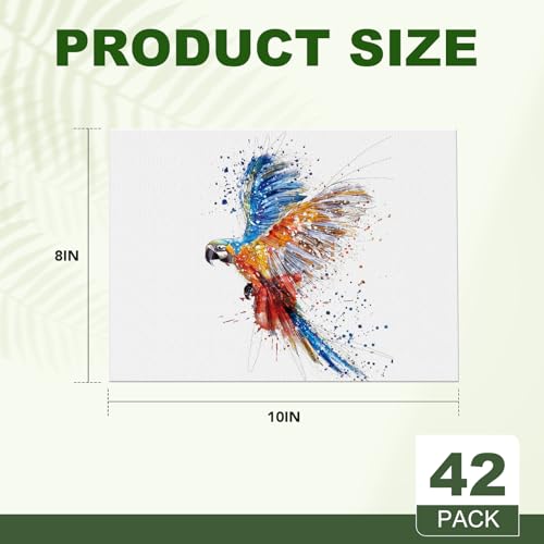 Canvases for Painting 8x10 Inch, 42 Pack Blank Painting Canvas Boards for Painting Supplies-Cotton Canvas Panels Acid-Free Primed for Oil Paint,Watercolor, Acrylic Paint, Gouache and Tempera. - size: 8x10in 42pack