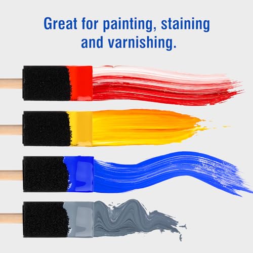 Foam Paint Brushes, 27 Pack, 1 Inch Sponge Brushes for Painting - size: 1 inch, 27 pack