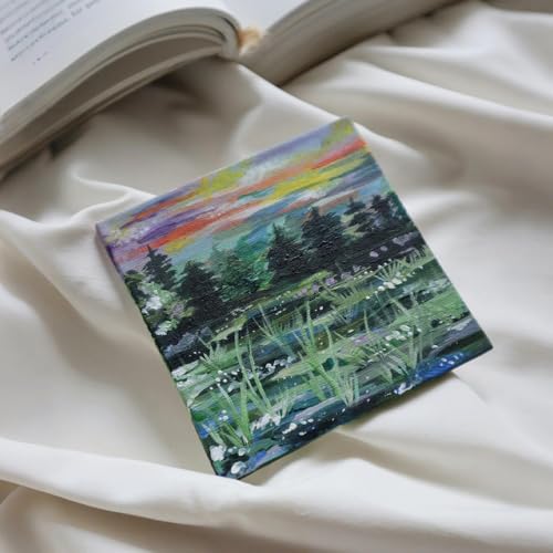 Mini Canvas for Painting 4x4 inch, 72 Pack Small Paint Canvases Bulk | Acrylic Oil Painting Canvases, Blank Canvas Panels, Gesso Primed Acid-Free 100% Cotton - size: 4"x4" - 72pcs