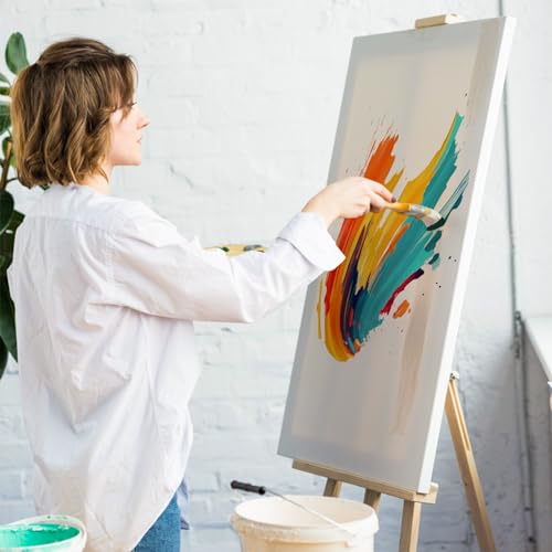 ESRICH Stretched Canvas for Painting 16x20 Inch, 6Pack Large Canvas for Painting, Primed Acid-Free Cotton Blank Canvases, Art Paint Canvases for Oil Paint,Watercolor,Acrylic Paint,Gouache and Tempera. - size: 16x20in-6Pack