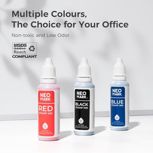 Stamp Ink, 2 Pack Quick-Drying Refill Ink, Black, 1oz | AP-Certified, Water-Based Ink, Smudge-Resistant, Clear Impressions, Precision Refill Tip, for Date Stamps & Stamp Pads - color: Black
