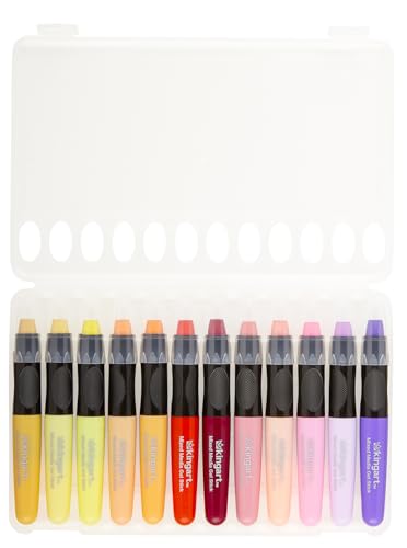 KINGART GS008-1 Mixed Media Gel Stick Crayon, Green | 1-Piece Artist Crayon: Brush on water for watercolor effects; odorless and non-toxic - color: Green