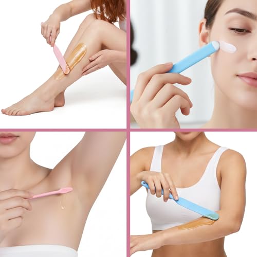 JJUNW 6PCS Epoxy Stir Sticks, Silicone Wax Sticks, Non-Stick Wax Spatulas | Reusable Multipurpose Silicone Stir Sticks for Epoxy Facial Mask Hair Removal Stirring Rods Paint Mixing Tools