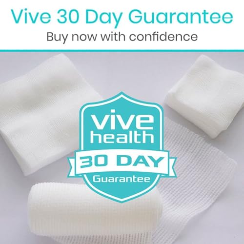 Vive Care XL Gauze Wrap Roll for Wounds (12 Count) Large Sterile Rolls - Individually Wrapped Medical Bandages HSA/FSA Approved - Extra Absorbent & Adhesive Gauze - 4"x4.1" Yards | Individually Wrapped Medical Bandages HSA/FSA Approved - Extra Absorbent &
