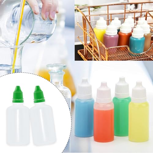 12 Pcs Dropper Bottles, 50ml/1.7 oz Empty Squeezable Small Mouth Dropper Bottle, Liquid Dropper Bottle with Green Cap - color: Green Cap