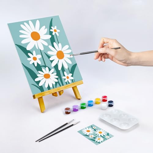 Nuberlic 12X16 Pre Drawn Canvas to Paint Floral 10 Pcs DIY Floral Pre Sketched Outlined Painting Kit to Ladies Party Art Supplies - size: 12x16, style: Floral Pattern