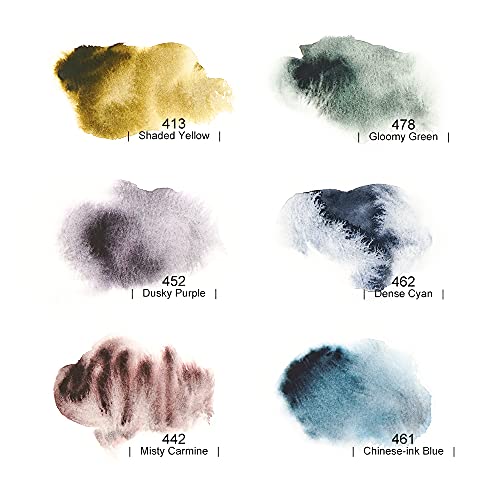Paul Rubens Watercolor Paint, 6 Precipitated Colors 15ml Tube Set with Special Layered Aquarelle Art Supplies, High Pigments, Vibrant Colors for Artists, Amateurs, Beginners - color: 6 Precipitated Colors 15ml