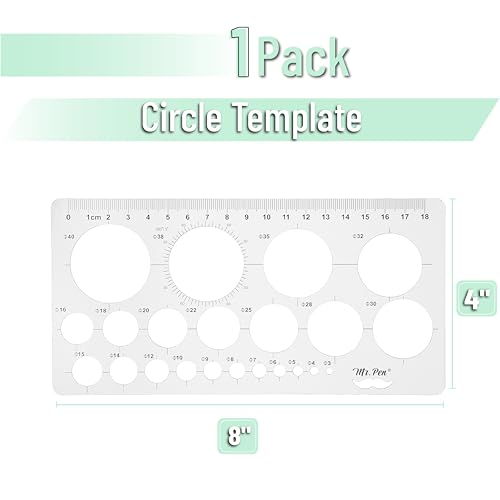 Mr. Pen- Circle Template, Circle Stencil - style: Circle Template, 1 pcs
