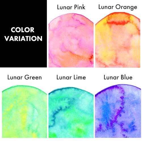 Kuretake Gansai Tambi GRANULATING COLORS 3, 5 Color Set, Made in Japan | 5 granulating colors, glows under blacklight, Watercolor Paint Set, Professional Use, Artist Grade
