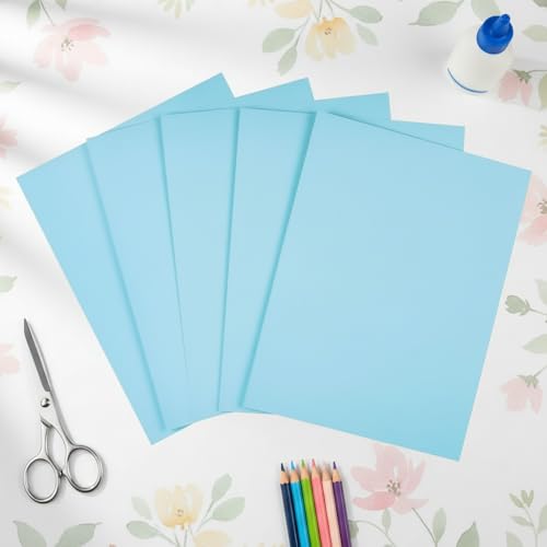 Vellum Bristol Cover 67 Pound, Smooth Finish, 250 Sheets Pack. – Premium Heavyweight Cardstock for Crafting, Printing, and Professional Projects, Acid-Free. (1, Blue, 8.5"x11") - color: Blue, size: 8.5"x11"