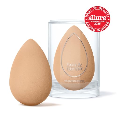 Beautyblender® Nude Beauty Blender Makeup Sponge, Super-Soft Foam Easily Blends Foundations, Powders & Creams, Made in USA, Reusable, Washable, Streak Free Application - color: Nude