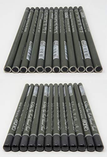 Marie's Charcoal Pencil Set - 12pcs/pk - Black Free Cutting Paper Handle Charcoal Pencil C7350 (Medium) - style: Medium