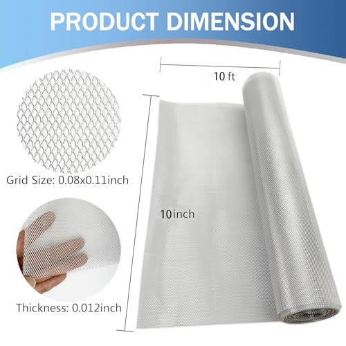 Aluminum Wire Mesh for Arts and Craft,Sculpting Mesh Roll 10 Inch by 10 Foot for Sculpture Projects Craft Wire Mesh for Crafts (Silver, 10inch x 10foot) 