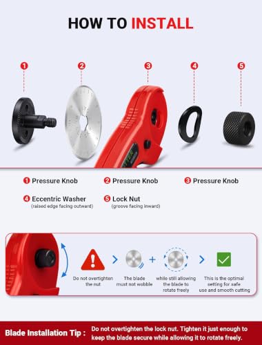 45mm Fabric Rotary Cutter with 5 Extra Blades, Ergonomic Handle | 45mm rotary cutter with five extra blades, ergonomic grip and safety lock for quilting, sewing, leather and crafts.