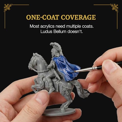 Ludus Bellum Miniature Paint Blue Color 18ml Precision Dropper Bottle | Professional Acrylic Paint for Miniatures & Models, Provides Quality Acrylic Tones and Shades for Warhammer 40K D&D Figures - color: Blue