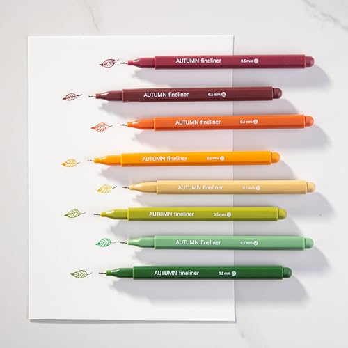 DIVERSEBEE Fine Tip Pens, 0.5mm Fine Point, Assorted Colors (Autumn) - color: Autumn