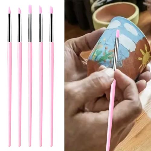 25Pcs Clay Sculpting Tool Set, Polymer Clay Kit with Ball Stylus Pens, Wooden Carving Tools, Dotting Pens & Smoothing Sponge, Multi-Function Craft Tools for Pottery, Ceramic & Nail Art - color: 25Pcs