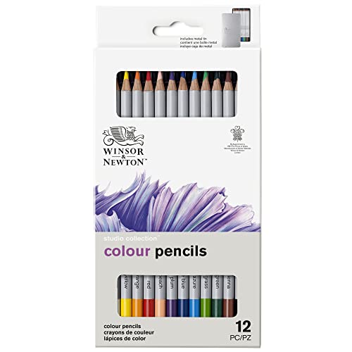 Winsor & Newton Studio Collection, Color Pencils, Set of 12 - style: 12 Color Pencils