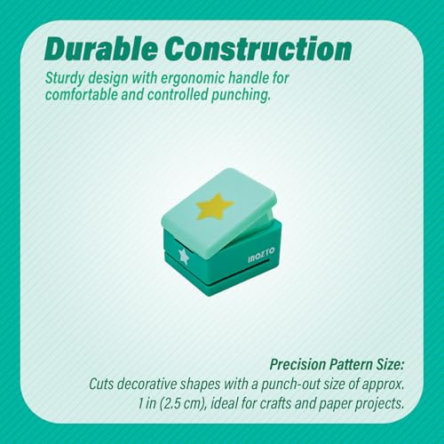Creative Effort-Saving Kids' Educational Star - Shaped Paper Puncher - 1 inch, Kid-Safe for Art Projects & Home Decoration - size: NCP-21-five-pointed star