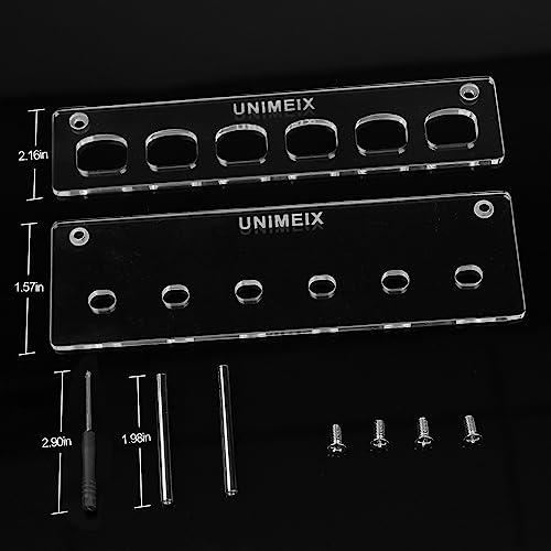 UNIMEIX 6 Pack Blending Brush for Card Making Crafting Ink Blender Brushes Set Tool Paper Background Brush Drawing - color: Brown, size: 6 Pack Brush with square holder