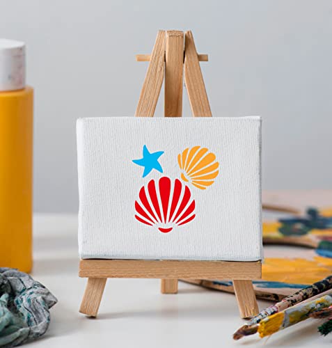 Sea Life Stencils for Kids, 64 Pcs 3 Inch for Cards Rocks Journals | Reusable & Easy to Clean, Ocean Gift Tags & Mini Signs, Family Crafts, Summer Classroom Projects, Beginner Friendly - color: Ocean