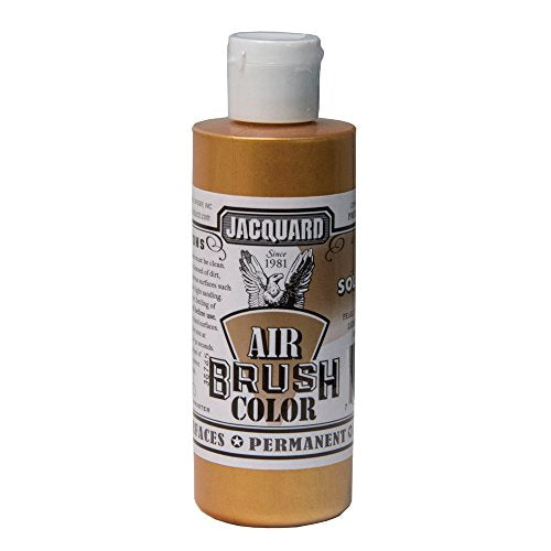 Jacquard Airbrush Color 4Oz Metallic Solar Gold - color: Metallic Solar Gold, size: 4 Fl Oz (Pack of 1)