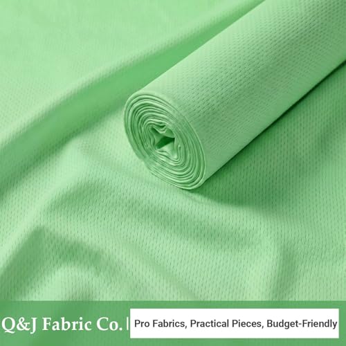 Bird Eye Mesh Jersey Fabric 3 Yards 65 Inch Wide Mint Green - color: Mint Green, size: 65'' x3 yard