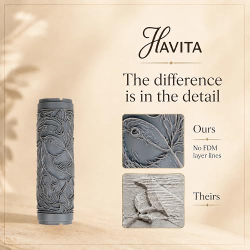 Chickadee Clay Texture Roller 4" for Polymer Clay - color: Chickadee Roller, size: 4 inch