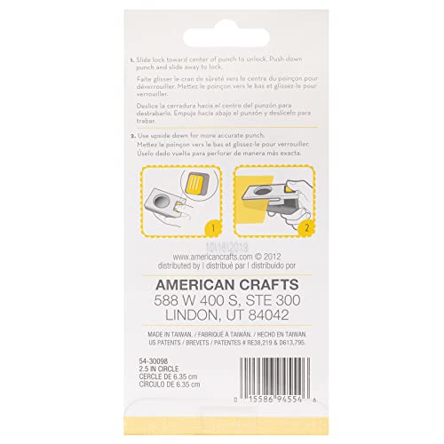 EK Tools Circle Paper Punch, 2.5-Inch, New Package , White - size: 2.5 Inch