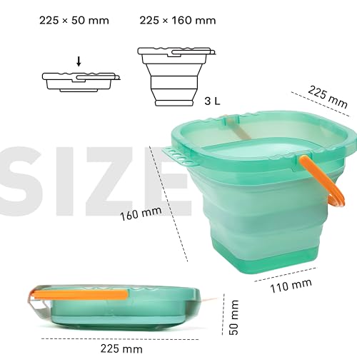 HIMI Collapsible Water Cup for Painting, Foldable Brush Rinse Container for Gouache, Acrylic & Watercolor, Portable Artist Water Bucket for Studio, Travel & Outdoor Painting