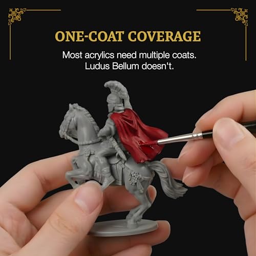 Ludus Bellum Miniature Paint Red Color 18ml Precision Dropper Bottle | Professional Acrylic Paint for Miniatures & Models, Provides Quality Acrylic Tones and Shades for Warhammer 40K D&D Figures - color: Red