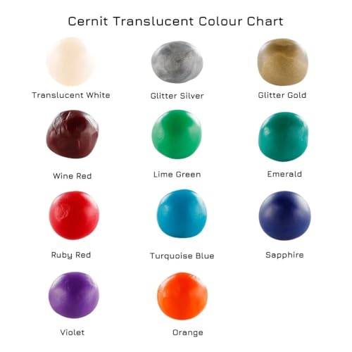 CERNIT Transparant Clay 56g, Amber, 7 x 5.5 x 1.5 cm - color: Amber