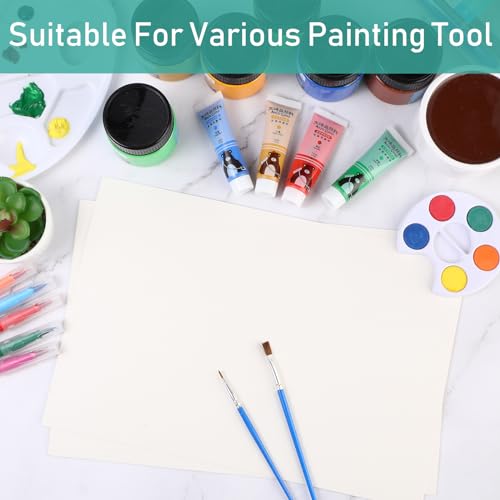 TecUnite 60 Sheets Watercolor Paper Pad Bulk, Hot Press Water Color Pad for Painting Wet Media, Acid-Free 110 Lb/230 GSM Art Drawing Paper for Artists Students Adults(9 x 6 Inch)