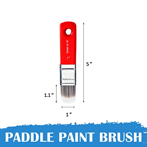1 Inch Filbert Paddle Paint Brush | Scale Brush, Blending Paint Brush for Oil and Acrylic Paints - color: Filbert, size: 1''