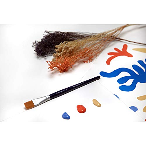 Lefranc Bourgeois – Set of 3 Brushes Hog Bristle Long Handle PLAT N°4/8/12 - size: PLAT N°4/8/12