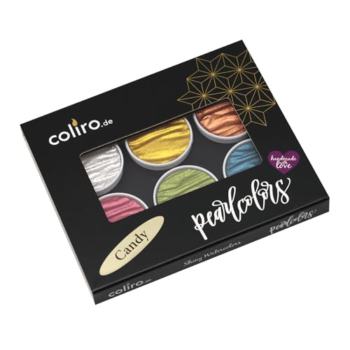 Coliro Finetec Artist Mica Watercolour M770 Candy by Set