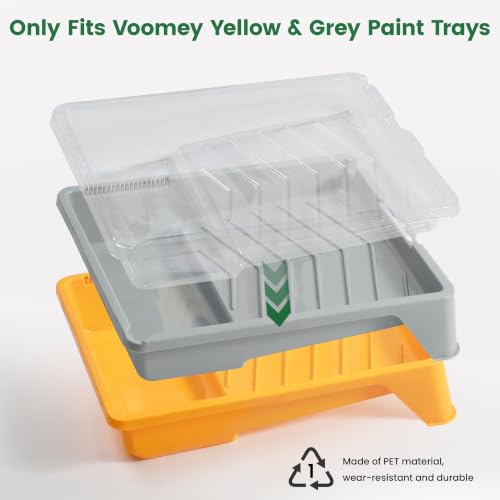 VOOMEY 13PCS 9 Inch Paint Roller Refill Pack, Microfiber Covers & Liners - style: 10 pcs paint tray liners&3 paint roller