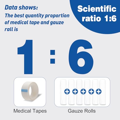 AZEN 25 Pack Gauze Rolls Bandages, 3 in x 4.1 Yards, Premium Medical Supplies & First Aid Supplies, Bandage Wrap Vet Wrap, Mummy Wraps - color: 25p, size: 3IN