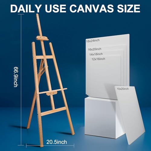 Stretched Canvases for Painting 16x20 Inch 5-Pack, 10 oz Triple Primed Acid-Free 100% Cotton Blank Canvas, Rectangular Canvas for Oil Paint Acrylics Pouring & Wet Art Media, Pour Painting - size: 16"x20"(5-Pack), style: Studio