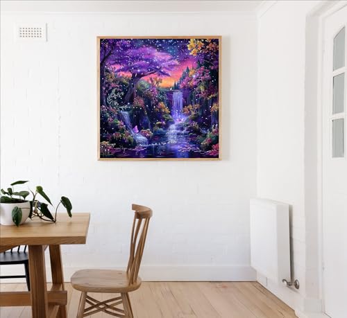 Waterfall Landscape Diamond Art Kits for Adults, DIY Diamond Painting Kits - color: QY154