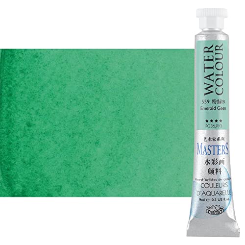 Marie's Masters Quality Watercolor Paint - Greens, 9 mL (Set of 6) - Concentrated Color, Pure Pigments, High Lightfastness Ratings - color: Greens
