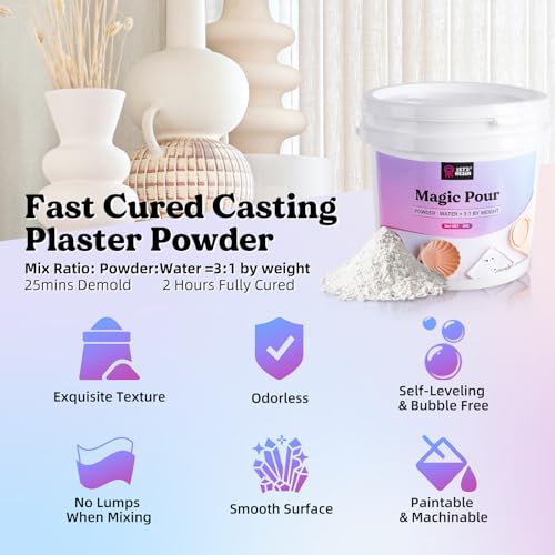 LET'S RESIN Resin Casting Powders 3000g,20~30 Minutes De-Mold Ceramic Resin - size: 3000g