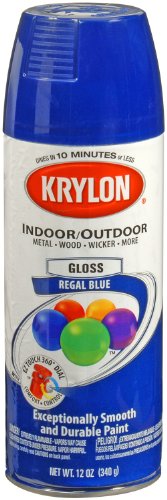 Krylon K05190107 ColorMaster Paint + Primer, Gloss, Regal Blue, 12 oz. - color: Regal Blue, size: 12 Ounce (Pack of 1), style: Gloss