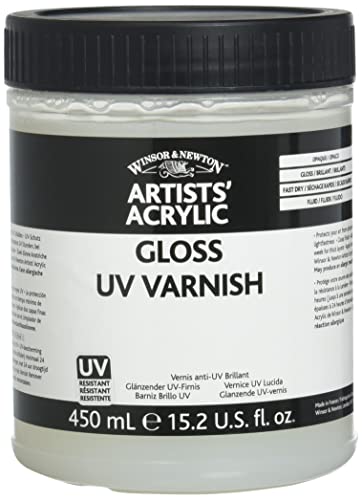 Winsor & Newton Professional Acrylic Medium, Gloss UV Varnish, 450ml - color: Gloss Uv Varnish, style: 450ml (15.2-oz)