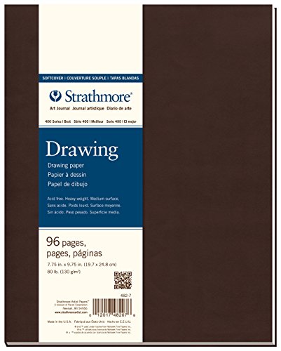 Strathmore 400 Series Softcover Drawing Journal, 80 lb. Paper, 7.75 X 9.75 inches, Cream, 96 Pages (482-7) - size: 7.75x9.75 inch, style: Soft Cover, Phase Out