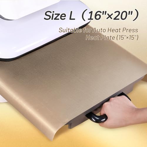 TransOurDream Heat Transfer Paper Supplies 6 Sheets PTFE Teflon Sheets 16x20 inch for Heat Press, Reusable Non-Stick Sheets for Iron-on Transfer - color: Teflon Sheets, size: 20 Sheets