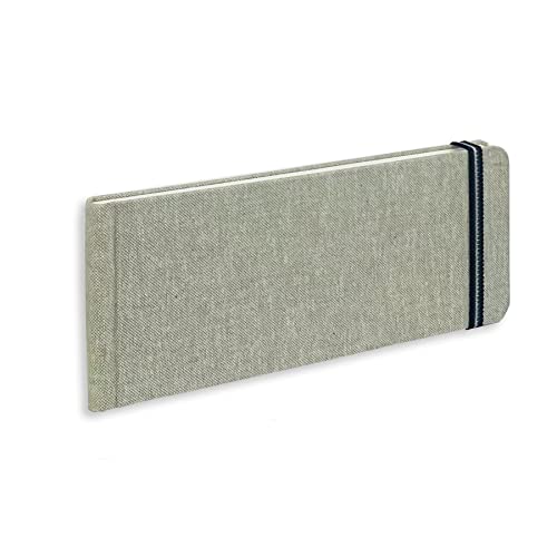 Handbook Journal Co. Watercolor Sketchbook - Pocket Panorama 3.5 x 8.25 in. 140 lb/ 300 gsm Cold Press Paper - European Linen-Bound Hardcover, 30 Acid-Free Sheets (60 Pages) Pocket and Elastic Closure - size: Pocket Panorama, style: 140 lb / 300 gsm