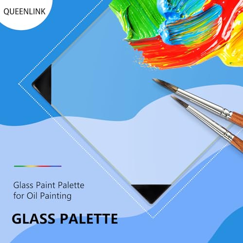 Glass Palette for Oil Painting, 16 x 12 Inches, Ultra Clear, Easy to Clean - color: 1pc-clear, size: 16" x 12" x 0.2"