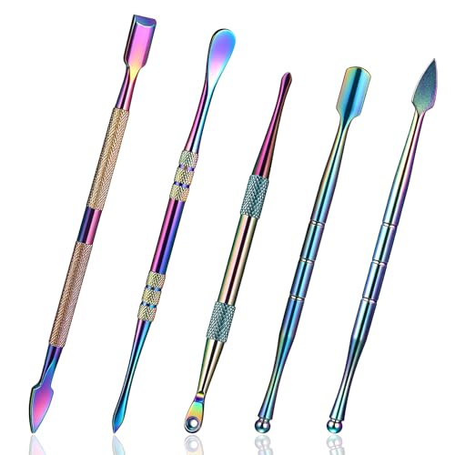 5 Pc Carving Tool for Wax Wood Sculpting Modeling Tool Kit Sculpting Tool | Stainless Steel, Double-Ended, Sculpture Spoon Tool, Carving Kit, Sculpture Supplies, for Clay Pottery, Carve Sculptures Wax